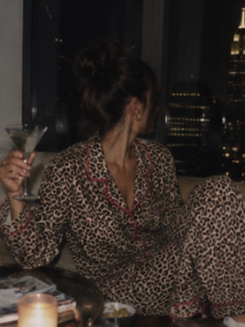 chic leopard print pjs